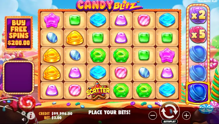 candy blitz base game grid